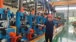 ERW Tube Mill เครื่องเชื่อมท่อความถี่สูงสำหรับการผลิตท่อกลมสี่เหลี่ยมจัตุรัส