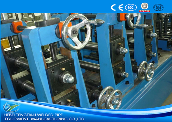 TIG Welding Stainless Steel Tube Mill With Pipe Polishing Blue Colour