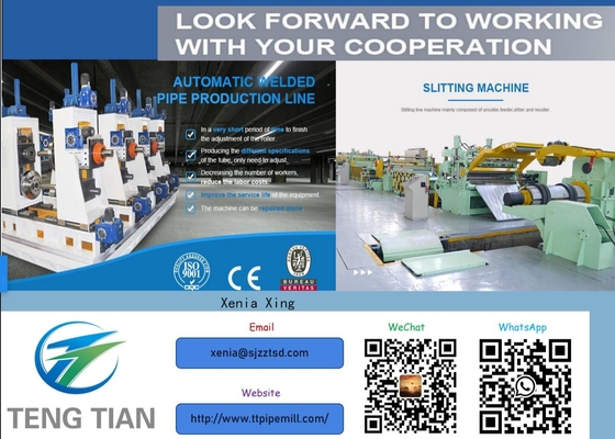 Plc การควบคุม Cnc ความแม่นยําสูงผลิตเครื่องยนต์ท่อ อัตโนมัติ Tube Mill