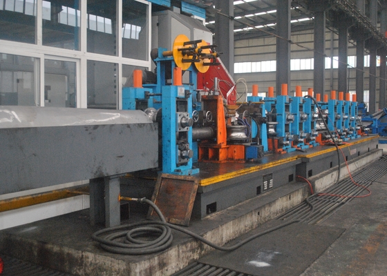 50x50-140x140mm เครื่องทําเหล็กคาร์บอน ความละเอียดสูง Square Tube Mill