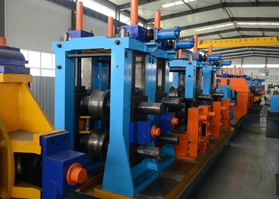 ความเร็ว 10-60 ม./นาที ความหนา 4.5 มม. HF Tube Mill Machine สีฟ้า