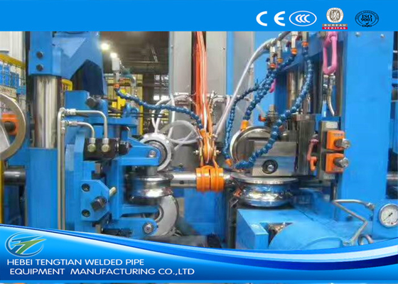 Precision Tube Mill คอยล์ชุบสังกะสีควบคุมอัตโนมัติ 80m / นาทีทำงาน