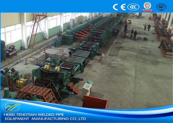 เหล็กคาร์บอนต่ํา ERW ความถี่สูง welded ท่อ Mill การทําเครื่องจักรรูปร่างท่อสี่เหลี่ยม
