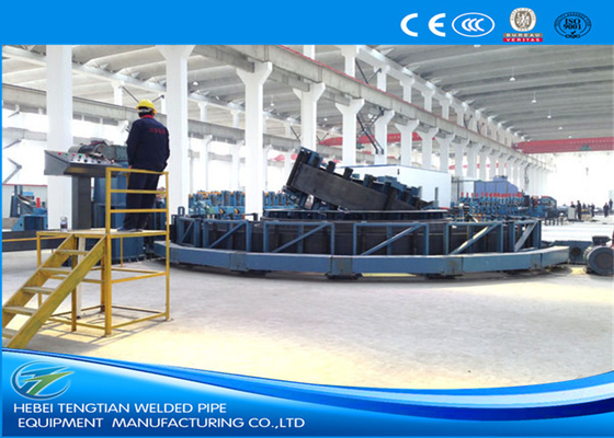 เหล็กคาร์บอนต่ํา ERW ความถี่สูง welded ท่อ Mill การทําเครื่องจักรรูปร่างท่อสี่เหลี่ยม