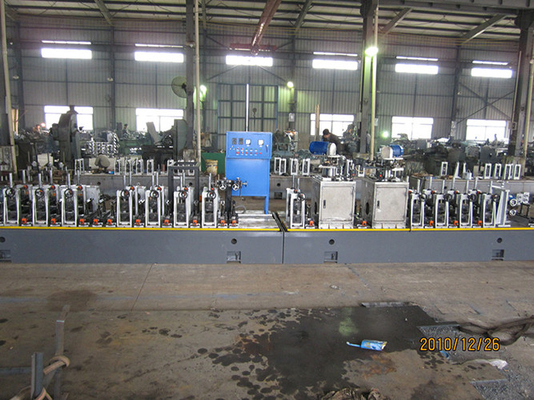 PLC การควบคุม ERW เครื่องผลิตท่อเหล็กไร้ขัดเหล็กสอย 114mm OD กว้าง