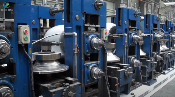 ERW Pipe Mill การเชื่อม HF Run Out Table ปรับขนาดได้สำหรับท่อจ่ายพลังงาน