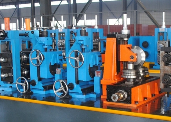 HG 76 Mm Blue High Precision Steel Welded Pipe Mill Making Machine เครื่องโรงสีหลอด