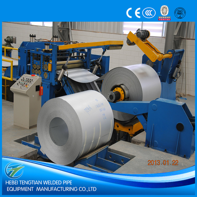 เครื่องตัดแผ่นเหล็กชุบสังกะสีด้วยใบมีดมีดแบบ Circular Blades PLC Control