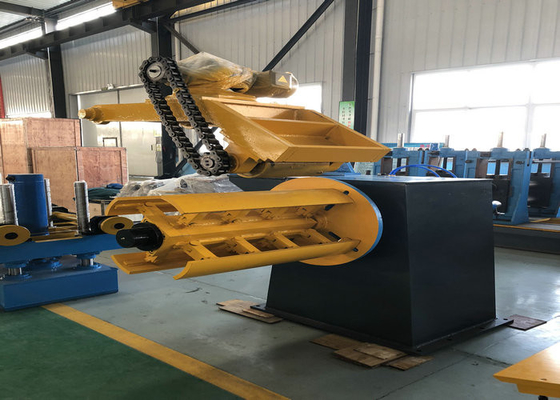 เครื่องตัดเหล็กที่มีความแม่นยำสูงด้วย PLC Unit / Steel Coil Decoiler