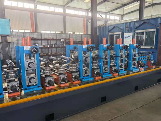 เครื่องจักรท่อเหล็กคาร์บอน HR สำหรับท่อกลมและท่อเหลี่ยม 80 เมตร/นาที